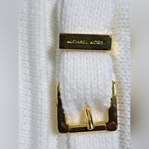 Michael Micheal Kors Cable Knit News Boy Hat Cream Color NWOT - Picture 2 of 8